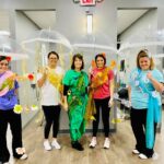 Eagle Dental employees dressed for April showers